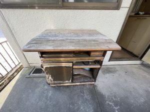 外回り 片付け前