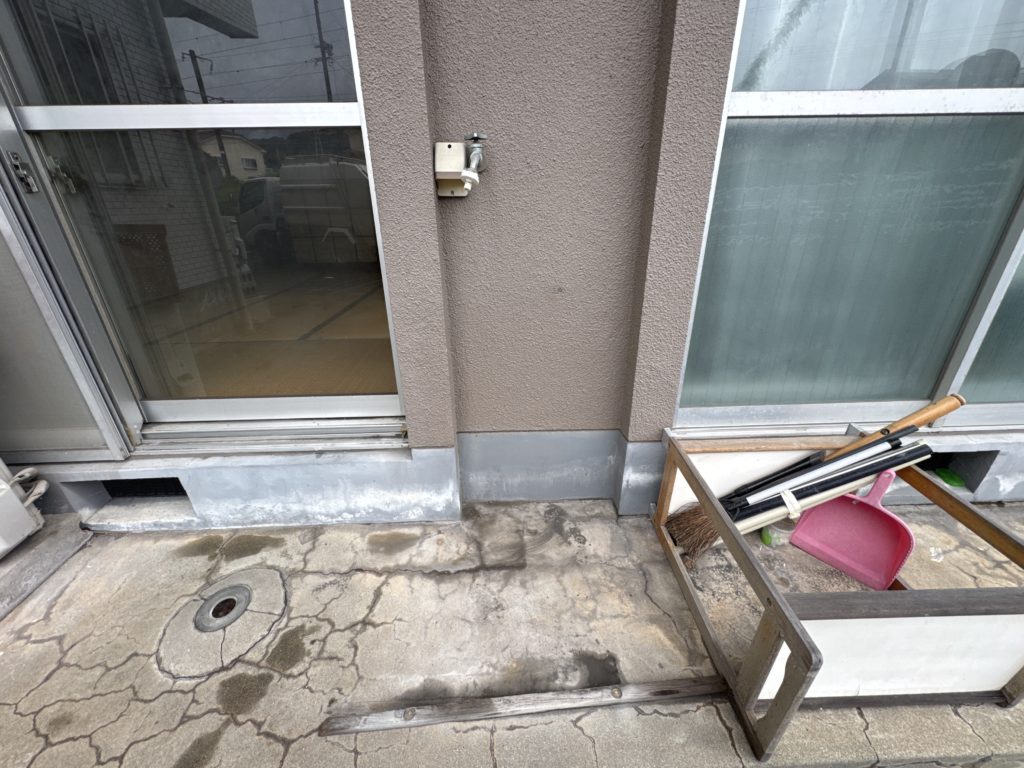 ベランダ洗濯機周り 片付け後